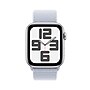 Apple Watch SE GPS + Cellular Smartwatch, 44mm, Silver Aluminum Case with Blue Cloud Sport Loop (MXG63LL/A)~#|#~sp252647452_sc7