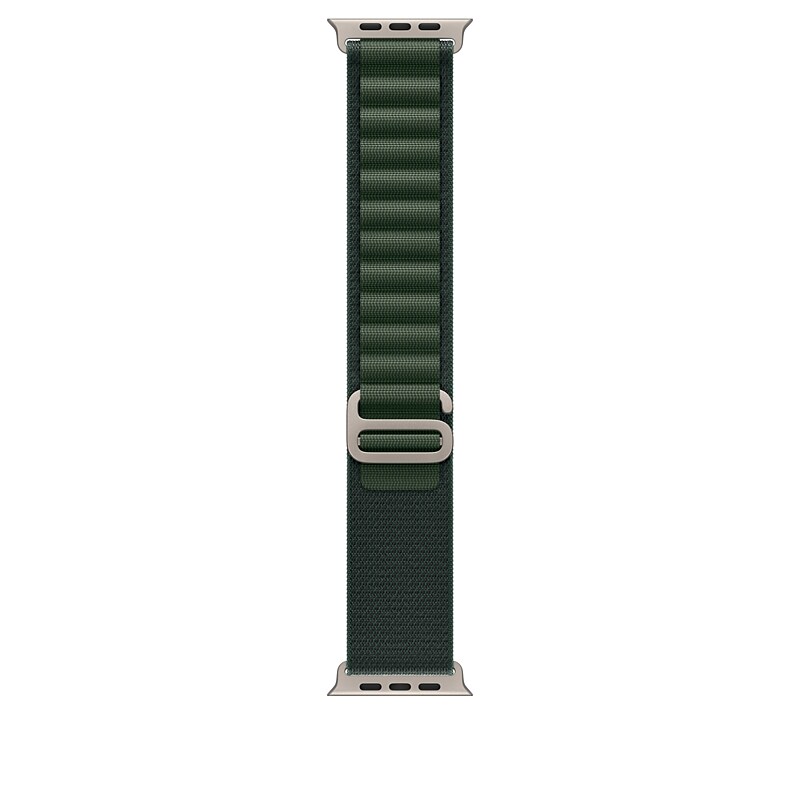 Apple Watch 49mm Dark Green Alpine Loop, Small, Natural Titanium Finish (MXMU3AM/A) image 1