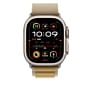 Apple Watch 49mm Tan Alpine Loop, Medium, Natural Titanium Finish (MXN23AM/A)~#|#~sp252713893_sc7