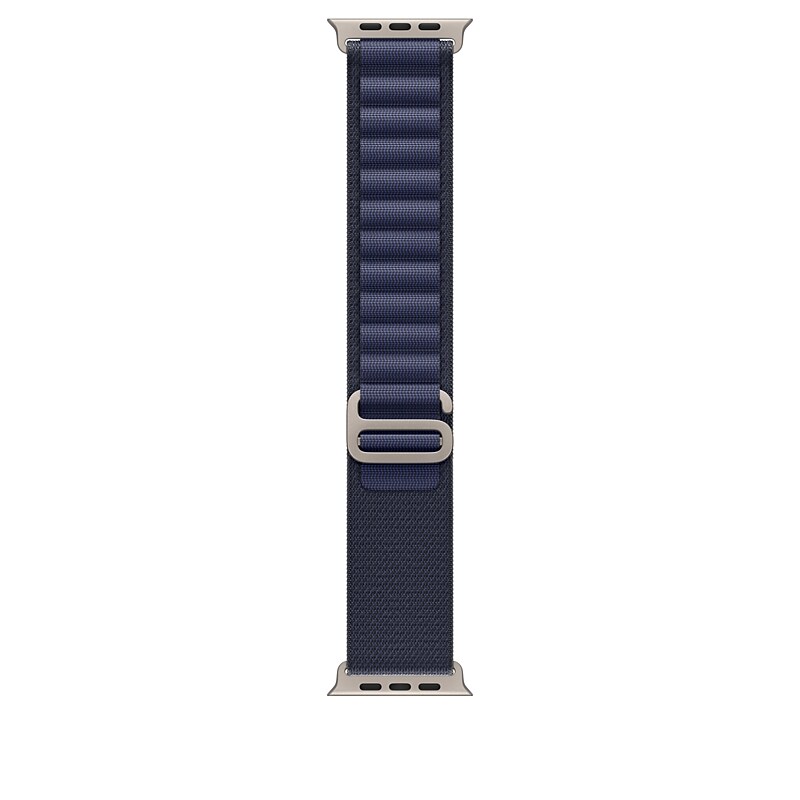 Apple Watch 49mm Navy Alpine Loop, Small, Natural Titanium Finish (MXMX3AM/A) image 1