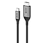 Alogic Ultra Mini DisplayPort 1.4 to HDMI 2.0 Audio/Video Cable, Male to Male, Space Gray (ULMDPHD02-SGR)~#|#~sp254584999_sc7