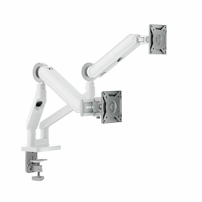 ALOGIC Glide Adjustable Dual Arms, Up to 35" Monitor, White (C32GMA2) image 1