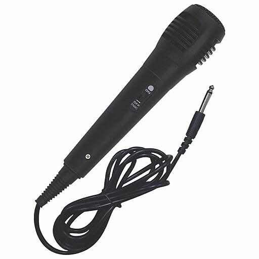 Karaoke USA Dynamic Corded Microphone, Black (M186) at Staples