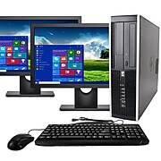 HP 8300 Refurbished Desktop Computer with Dual 19" Monitors, Intel Core i5, 16GB Memory, 1TB HDD, Windows 10 Pro