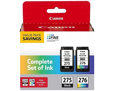 Canon 275/276 Black/Tri-Color Standard Yield Ink Cartridge Value Pack (4988C005) Sansujyuku sansujyuku.com