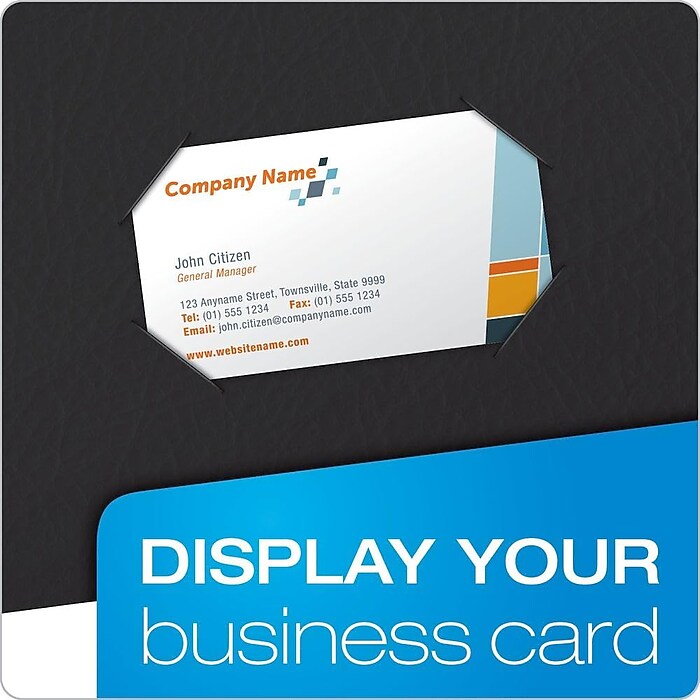 Oxford 2-Pocket Presentation Folders, Black, 25/Box (OXF 57506