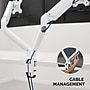 Fellowes Platinum Series Adjustable Dual Arms, Up to 40" Monitor, White (8056301)~#|#~sp256232787_sc7