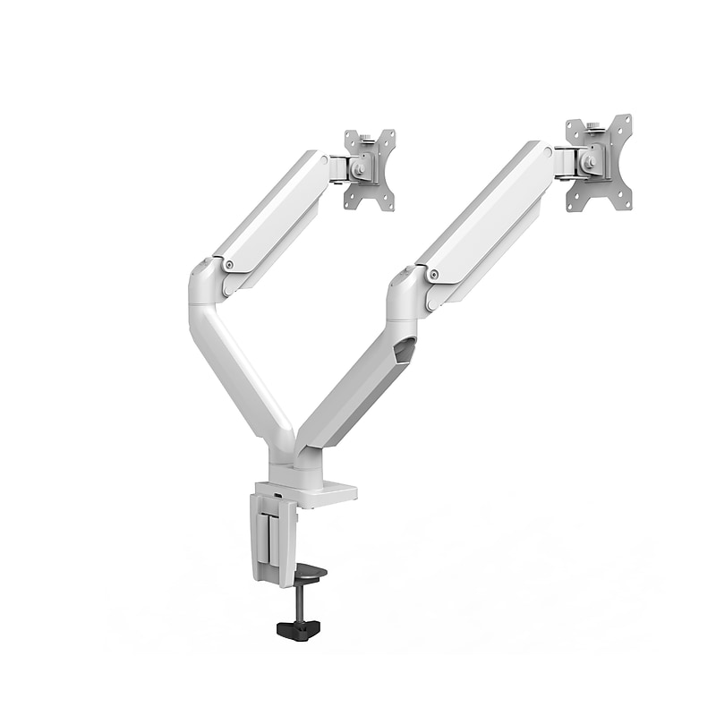 Fellowes Platinum Series Adjustable Dual Arms, Up to 40" Monitor, White (8056301) image 1