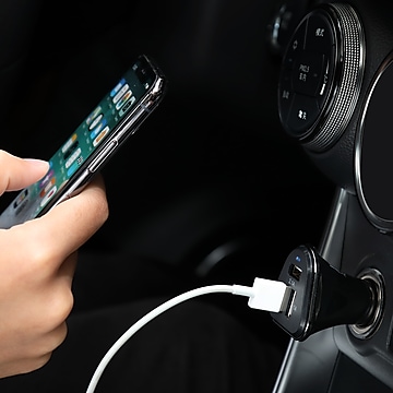 LAX 3-USB Port Car Charger 4.8A for Smartphones - Black (LAX3PORTCAR-BLK)