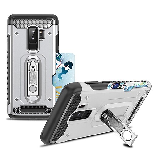 Hybrid Shockproof Protective TPU Case with Card Slot Holder Stand Cell