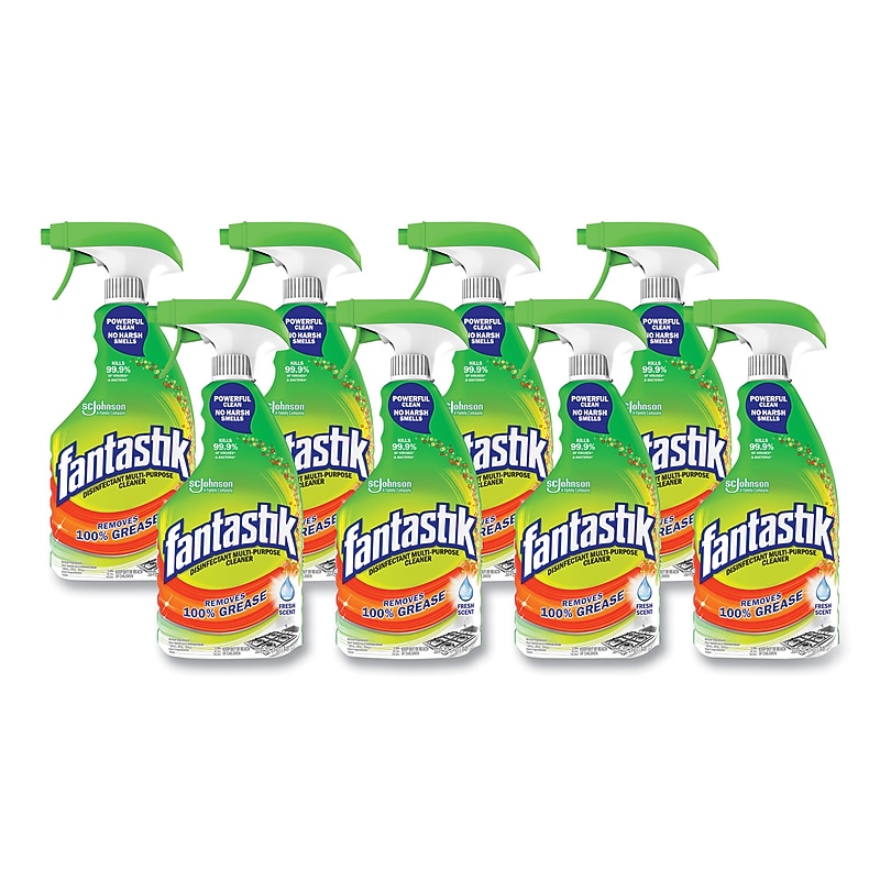 Fantastik Disinfecting Multi-Purpose Cleaner Degreaser, Fresh Scent, 32 oz., 8/Carton (306387) image 1