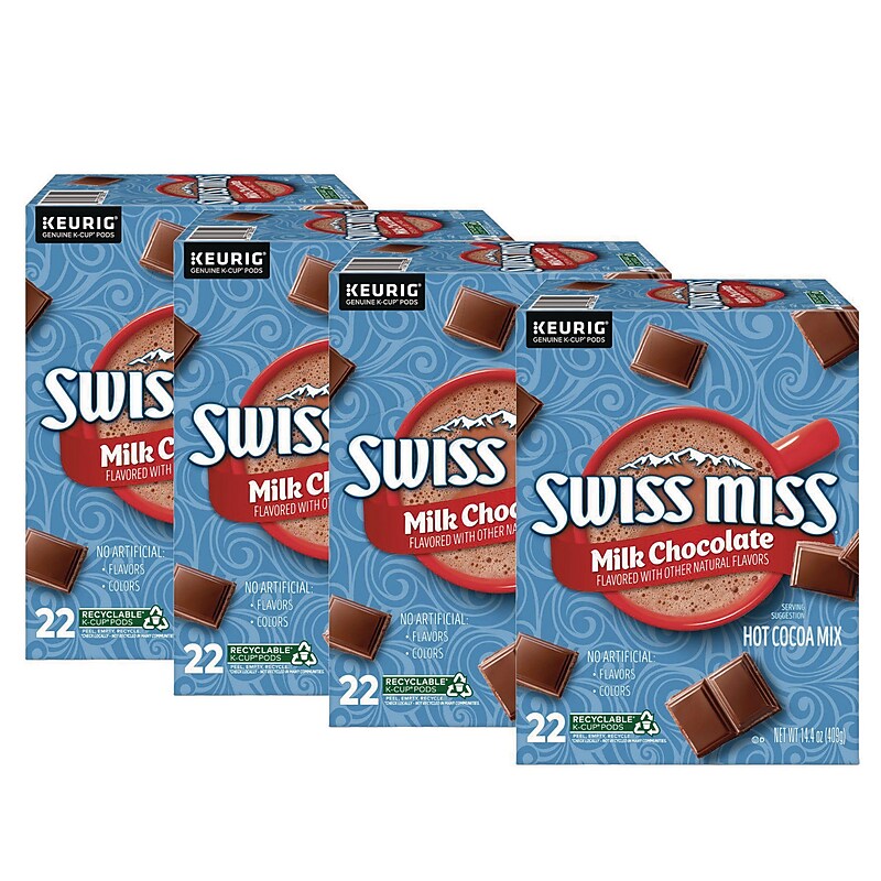 Swiss Miss Milk Chocolate Hot Cocoa Keurig® K-Cup® Pods, 88/Carton (5000345150) image 1
