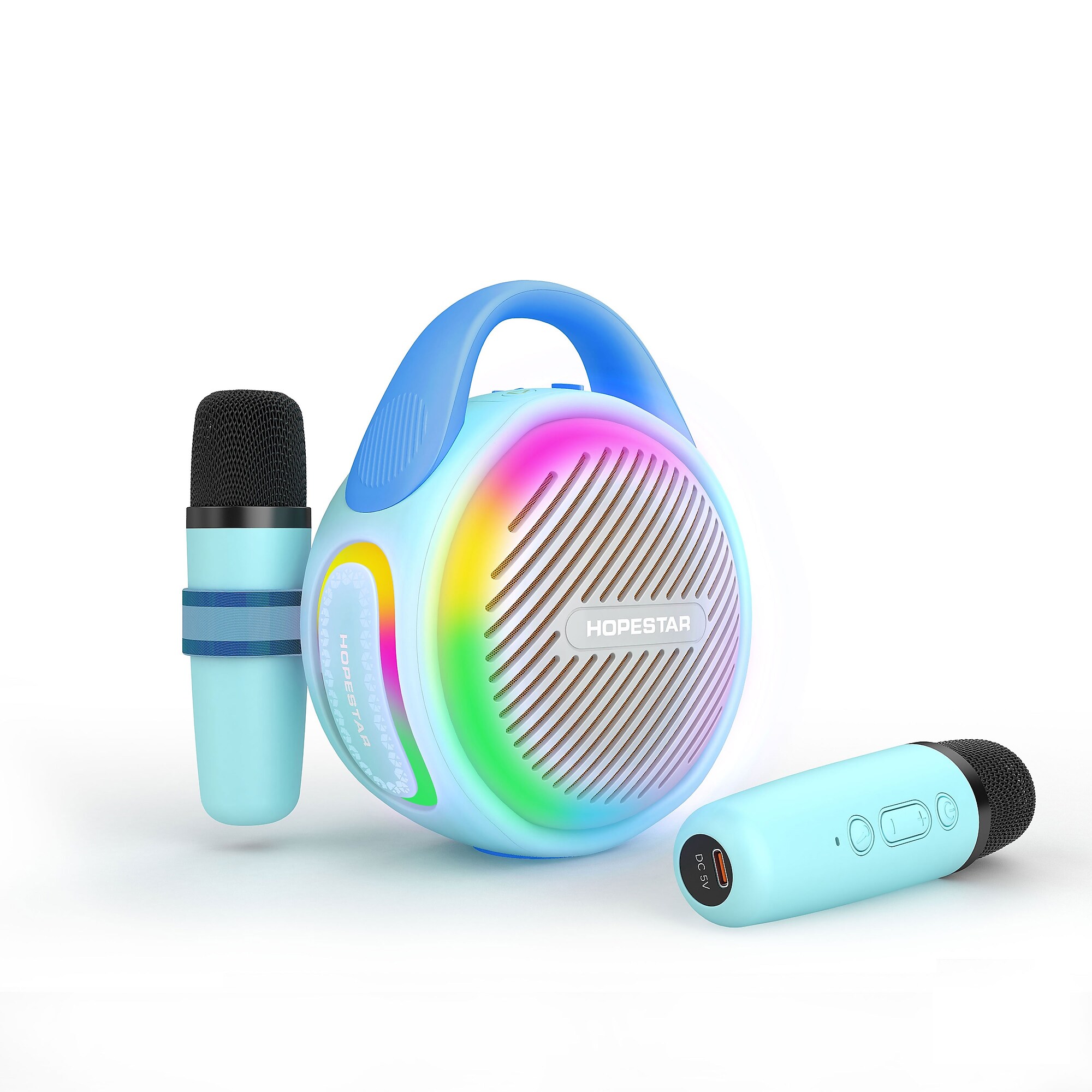 Worryfree Gadgets Hopestar Wireless Bluetooth Mini 20W Portable Speaker with Two Microphones, Blue (WS10-BLU) Simolary simolary.com