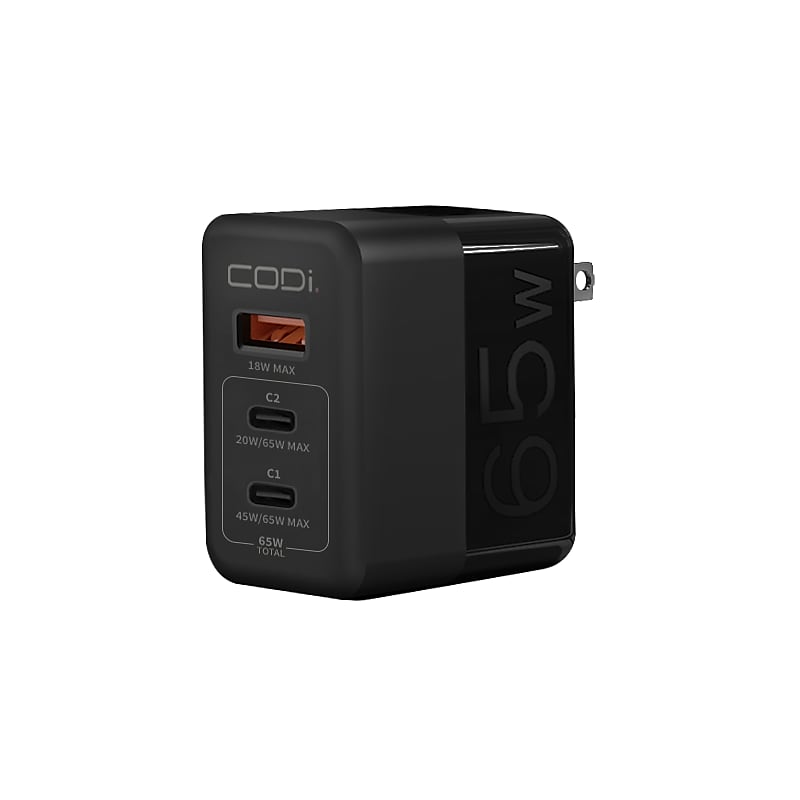 CODi 65W GaN Triple Port Wall Charger (A01106) image 1