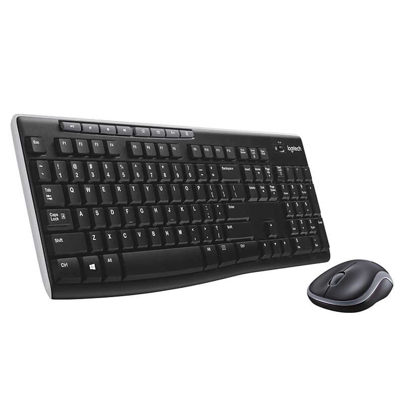 Logitech Combo MK270 Wireless Keyboard & Mouse, Black (920-004536) image 1