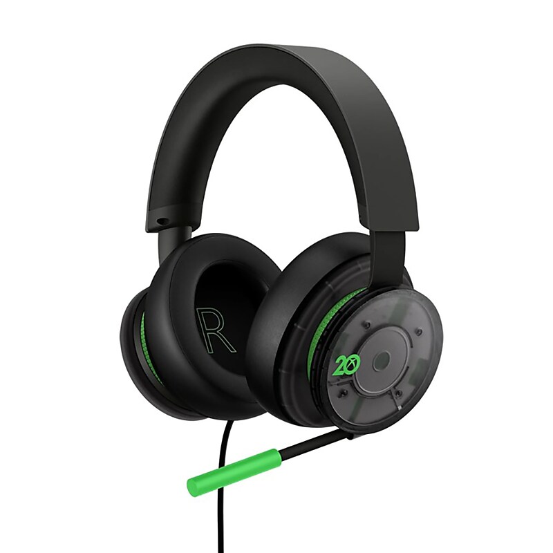 Microsoft Xbox 20th Anniversary Special Edition Stereo Gaming Over-the-Ear Headset, Classic Black (8LI-00008) image 1