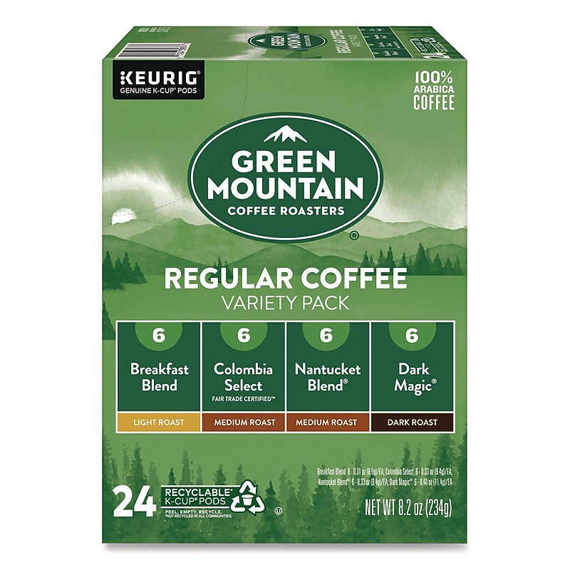 Green Mountain Assorted Flavor Coffee Keurig K-Cup Pods, 24/Box (5000374159) image 1