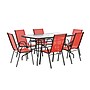 Flash Furniture Brazos 7 Piece Outdoor Patio Dining Set, Red (TLH089R017CRD6)~#|#~sp259190957_sc7