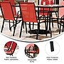 Flash Furniture Brazos 7 Piece Outdoor Patio Dining Set, Red (TLH089R017CRD6)~#|#~sp259190959_sc7