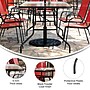 Flash Furniture Brazos 7 Piece Outdoor Patio Dining Set, Red (TLH089R017CRD6)~#|#~sp259190960_sc7