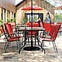 Flash Furniture Brazos 7 Piece Outdoor Patio Dining Set, Red (TLH089R017CRD6)~#|#~sp259190968_sc7