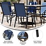 Flash Furniture Brazos 7 Piece Outdoor Patio Dining Set, Navy (TLH089R017CNV6)~#|#~sp259190979_sc7