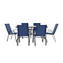 Flash Furniture Brazos 7 Piece Outdoor Patio Dining Set, Navy (TLH089R017CNV6)~#|#~sp259190985_sc7