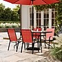 Flash Furniture Brazos 5 Piece Outdoor Patio Dining Set, Red (TLH089R017CRD4)~#|#~sp259191004_sc7