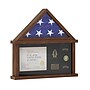 Flash Furniture Quincy Solid Pine Wood Flag and Certificate Display Case, 26.5" x 26.5", Dark Brown Finish (HMHD22M192YBRN)~#|#~sp259197626_sc7
