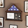 Flash Furniture Quincy Solid Pine Wood Flag and Certificate Display Case, 26.5" x 26.5", Dark Brown Finish (HMHD22M192YBRN)~#|#~sp259197627_sc7