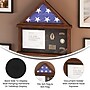 Flash Furniture Quincy Solid Pine Wood Flag and Certificate Display Case, 26.5" x 26.5", Dark Brown Finish (HMHD22M192YBRN)~#|#~sp259197628_sc7