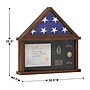 Flash Furniture Quincy Solid Pine Wood Flag and Certificate Display Case, 26.5" x 26.5", Dark Brown Finish (HMHD22M192YBRN)~#|#~sp259197629_sc7