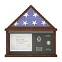 Flash Furniture Quincy Solid Pine Wood Flag and Certificate Display Case, 26.5" x 26.5", Dark Brown Finish (HMHD22M192YBRN)~#|#~sp259197733_sc7