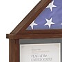 Flash Furniture Quincy Solid Pine Wood Flag and Certificate Display Case, 26.5" x 26.5", Dark Brown Finish (HMHD22M192YBRN)~#|#~sp259197734_sc7