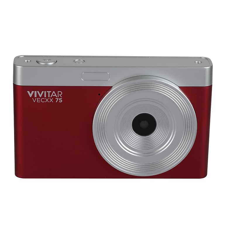 Vivitar Point Shoot Digital Camera, Red (VECXX75-RED-T35-6) image 1