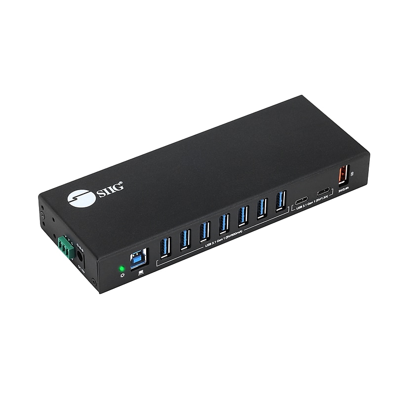 SIIG USB-A/USB-C Charging Station, 65W, Black (ID-US0811-S1) image 1