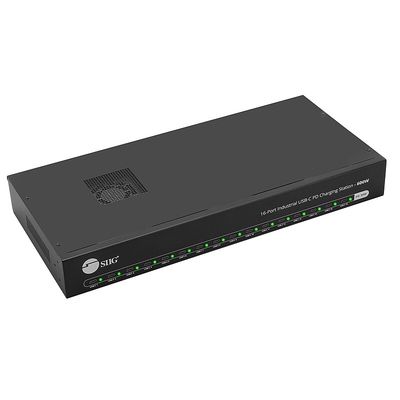 SIIG USB-C Charging Station, 600W, Black  (ID-US0A11-S1) image 1