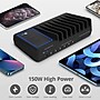 SIIG USB-A/USB-C Charging Station with Qi Wireless Charging Deck, 150W, Black (AC-PW1R11-S1)~#|#~sp260591571_sc7