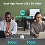 SIIG GaN USB-A/USB-C Charger, 200W, White (AC-PW1V11-S1)~#|#~sp260591588_sc7
