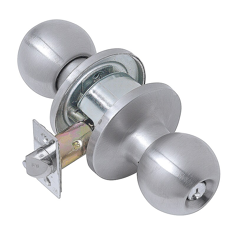 Tell Light Duty Commercial Storeroom Knob Lockset, Stainless Steel Finish 32D (CL101705) image 1