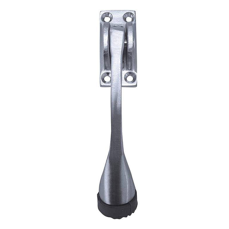 Tell Kick Down Door Holder, Satin Chrome Finish 26D, Square Base (DT100007) image 1
