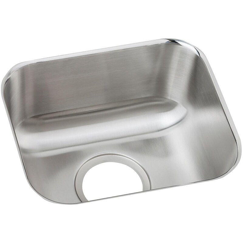 Elkay Dayton Stainless Steel 14-1/2" x 12-1/2" x 6-1/2", Single Bowl Undermount Bar Sink (DXUH1210) image 1