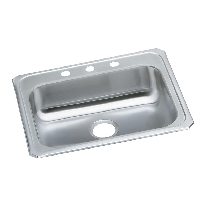 Elkay Celebrity Stainless Steel 25" x 21-1/4" x 5-3/8", Single Bowl Top Mount Sink (GECR25213) image 1