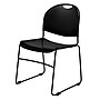 NPS Commercialine 850 Series Polypropylene Ultra Compact Stack Chair, Black (850-CL)~#|#~sp26329608_sc7