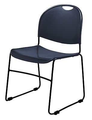 NPS Commercialine 850 Series Polypropylene Ultra Compact Stack Chair, Blue, 4/Pack (855-CL/4) Simolary simolary.com