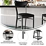 Flash Furniture Wright Transitional Vinyl and Steel Boomerang Back Commercial Barstool, Black (XUDG6V6BKVBK)~#|#~sp264513290_sc7