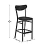 Flash Furniture Wright Transitional Vinyl and Steel Boomerang Back Commercial Barstool, Black (XUDG6V6BKVBK)~#|#~sp264513292_sc7