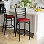 Flash Furniture HERCULES Traditional Steel and Vinyl Ladder Back Restaurant Barstool, Black Frame/Red Seat (XUDG697BBARRDV)~#|#~sp264513302_sc7