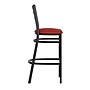 Flash Furniture HERCULES Traditional Steel and Vinyl Ladder Back Restaurant Barstool, Black Frame/Red Seat (XUDG697BBARRDV)~#|#~sp264513306_sc7