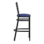 Flash Furniture HERCULES Traditional Steel and Vinyl Ladder Back Restaurant Barstool, Black Frame/Blue Seat (XUDG697BBARBLV)~#|#~sp264513620_sc7